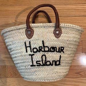 Harbor Island Wicker Beach Bag